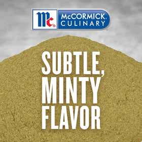 Pouring McCormick Culinary Ground Thyme powder from a shaker for sauces.