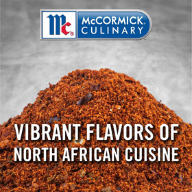 Hummus enhanced with Harissa for a smoky, savory finish
