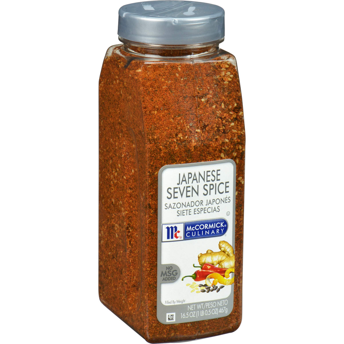 McCormick Culinary Japanese Seven Spice bottle front showcasing bold flavor ideas.