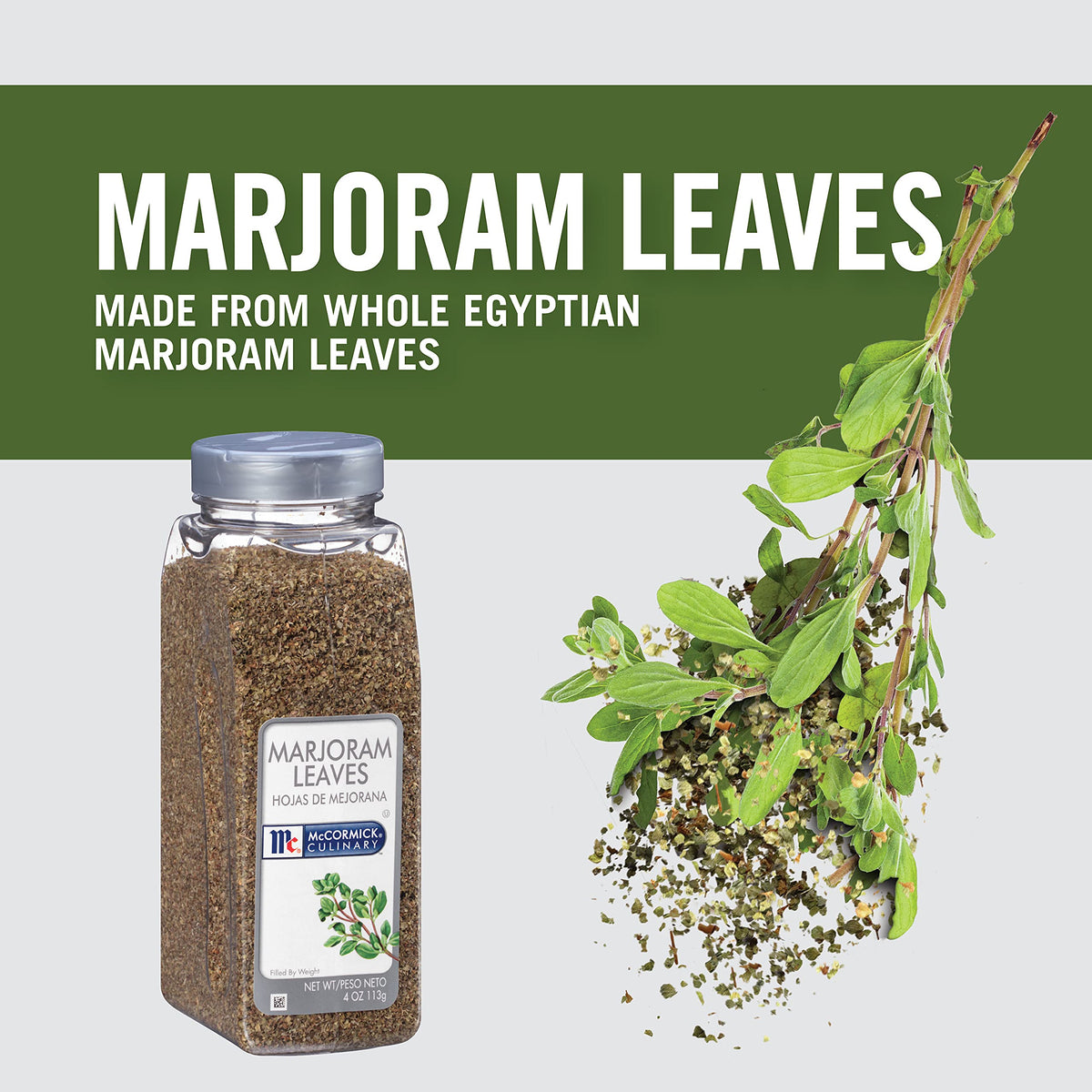 McCormick Culinary Marjoram Leaves aroma close-up in a busy kitchen.