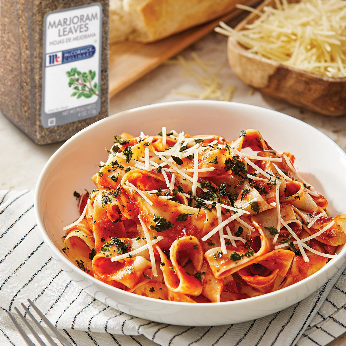 Marjoram leaves used in a hearty stew to add minty-sweet depth by McCormick Culinary.