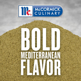 Label closeup shows oregano’s vibrant aroma and consistent quality for chefs.