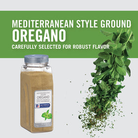 Pizza scene with oregano sprinkle suggests quick flavor lift for homemade pies.