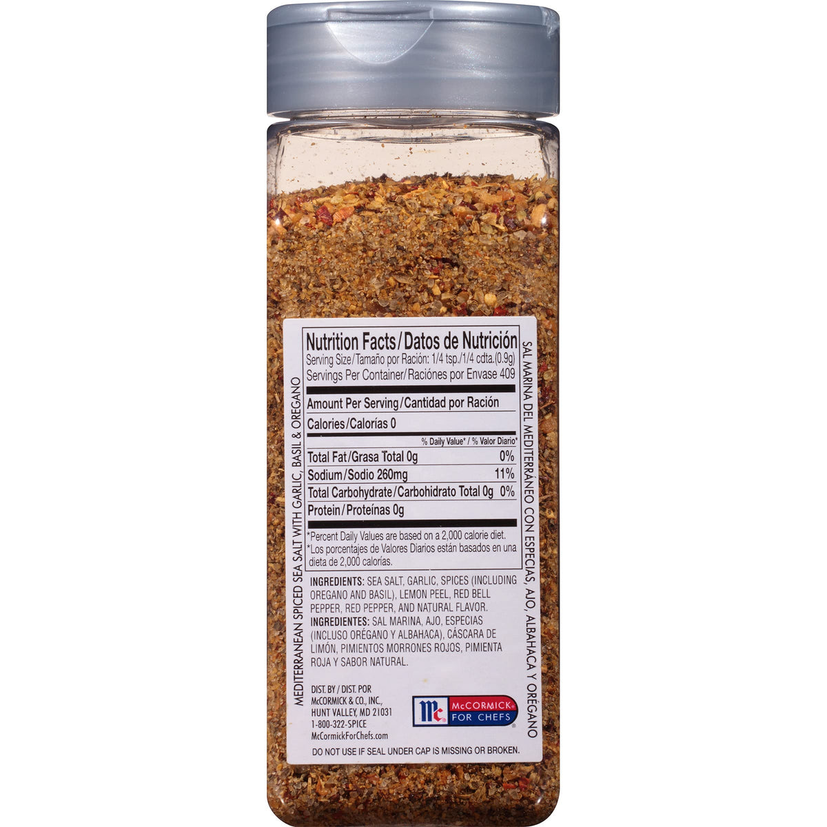 McCormick Culinary shaker lid enables precise sprinkling for consistent seasoning