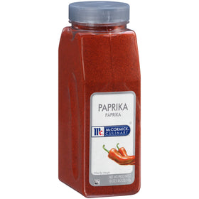 McCormick Culinary Paprika bottle front showing vibrant color.