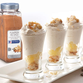 McCormick Culinary Pumpkin Pie Spice container beside muffins emphasizes comforting fall flavor