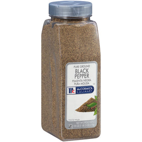 McCormick Culinary pure ground black pepper 18oz container for back-of-house seasoning