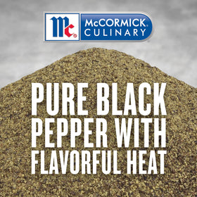 McCormick Culinary black pepper fine-grain for even distribution and aroma