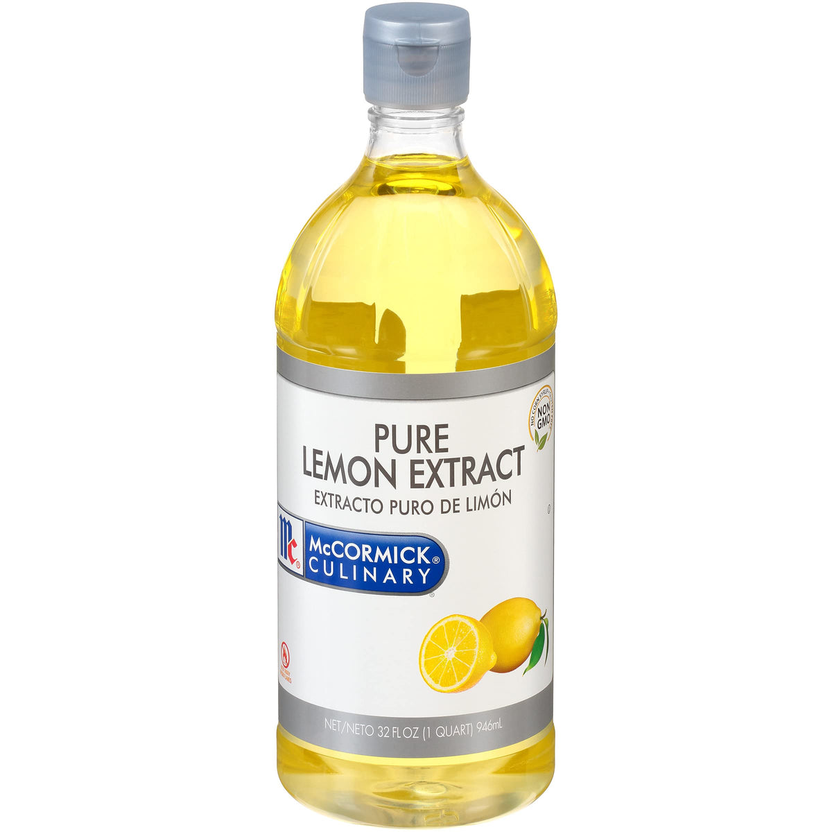 McCormick Culinary Pure Lemon Extract bottle for bright citrus flavor in fillings.