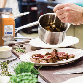 McCormick Tenderizer on meat prep enables even coating and quicker flavor penetration.