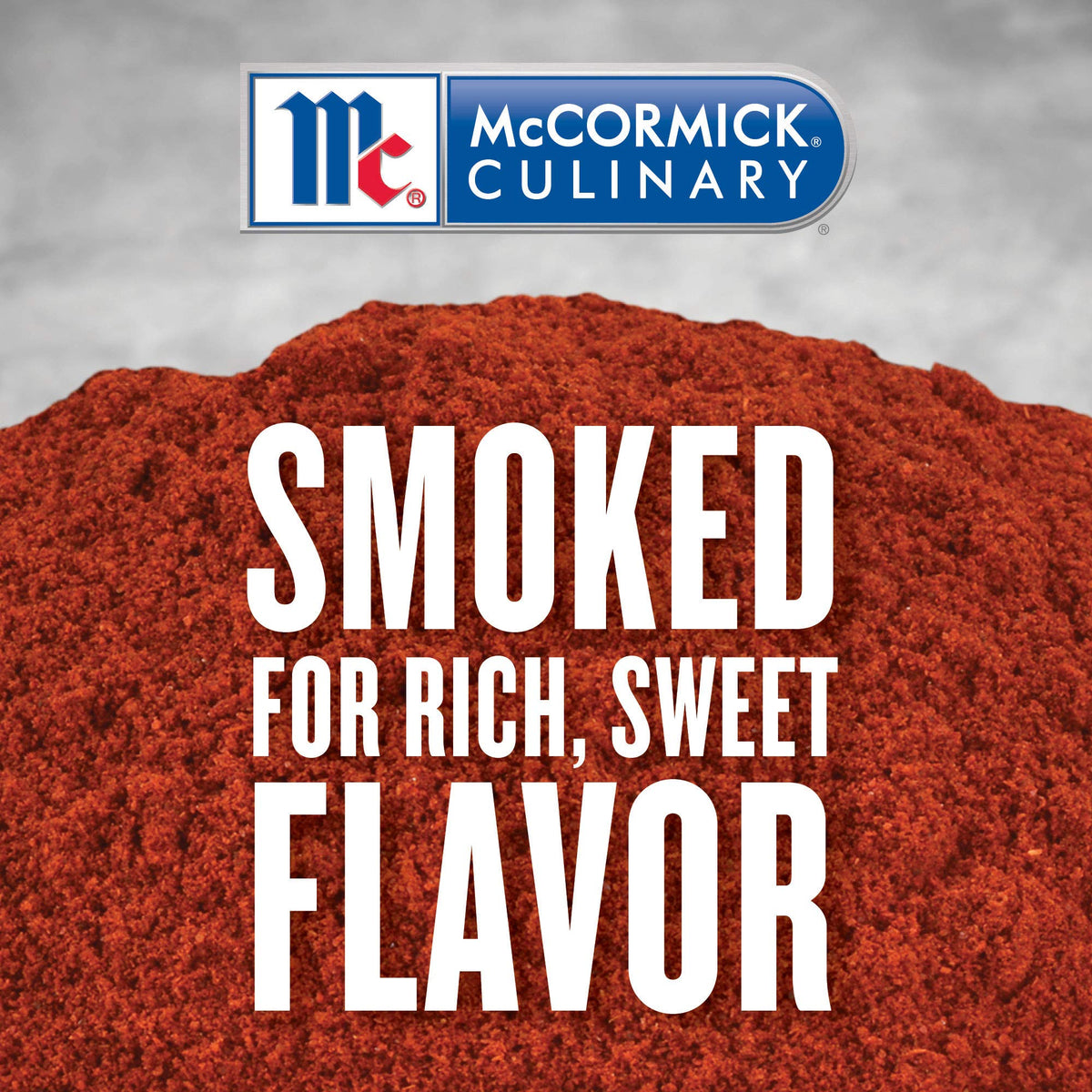 McCormick Culinary Smoked Paprika lid-dispense enables precise seasoning in pro kitchens.