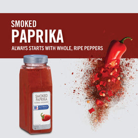 McCormick Culinary Smoked Paprika with pork illustrates vivid color and depth.