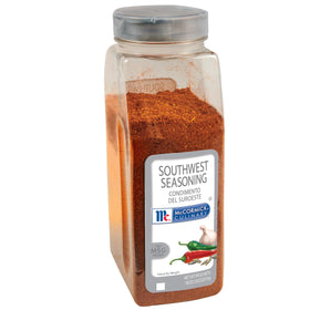 McCormick Culinary Southwest Seasoning bottle showcases authentic Tex-Mex flavor for grilling.