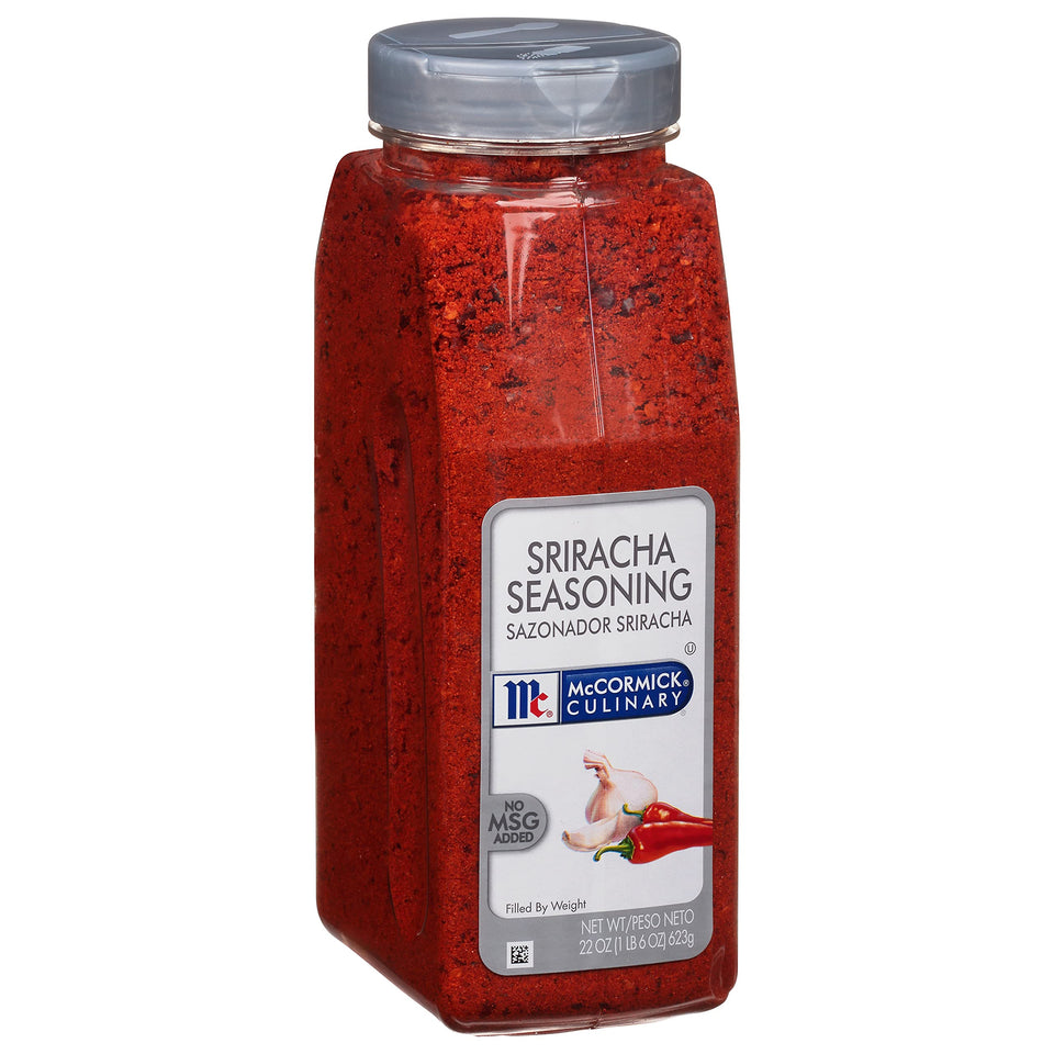 McCormick Culinary Sriracha Seasoning 22oz container enhances recipes with restaurant-quality heat