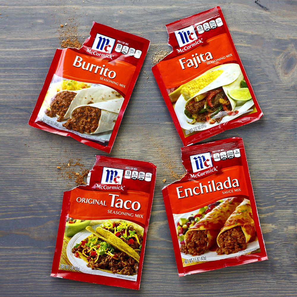McCormick Enchilada Sauce Mix with tomato sauce and water directions
