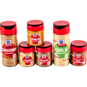 McCormick Everyday Essentials ground cinnamon bottle enhances sweet and savory dishes.