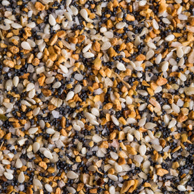 McCormick Everything Bagel Seasoning on bread dough before baking