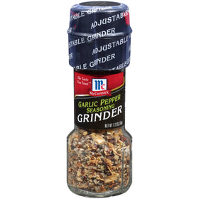 McCormick Garlic Pepper Grinder 3-pack on the counter for easy flavoring