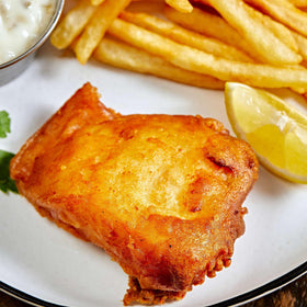 Fried cod coated with McCormick Golden Dipt beer batter yields crispy, flavorful bites