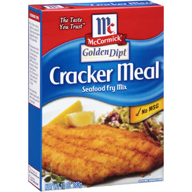 McCormick Golden Dipt Cracker Meal coats seafood for a crispy, juice-sealing crust.