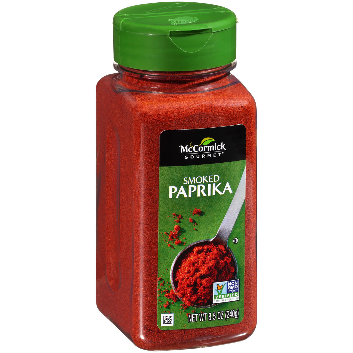 McCormick Gourmet Smoked Paprika packaging highlights organic quality for everyday flavor enhancement.