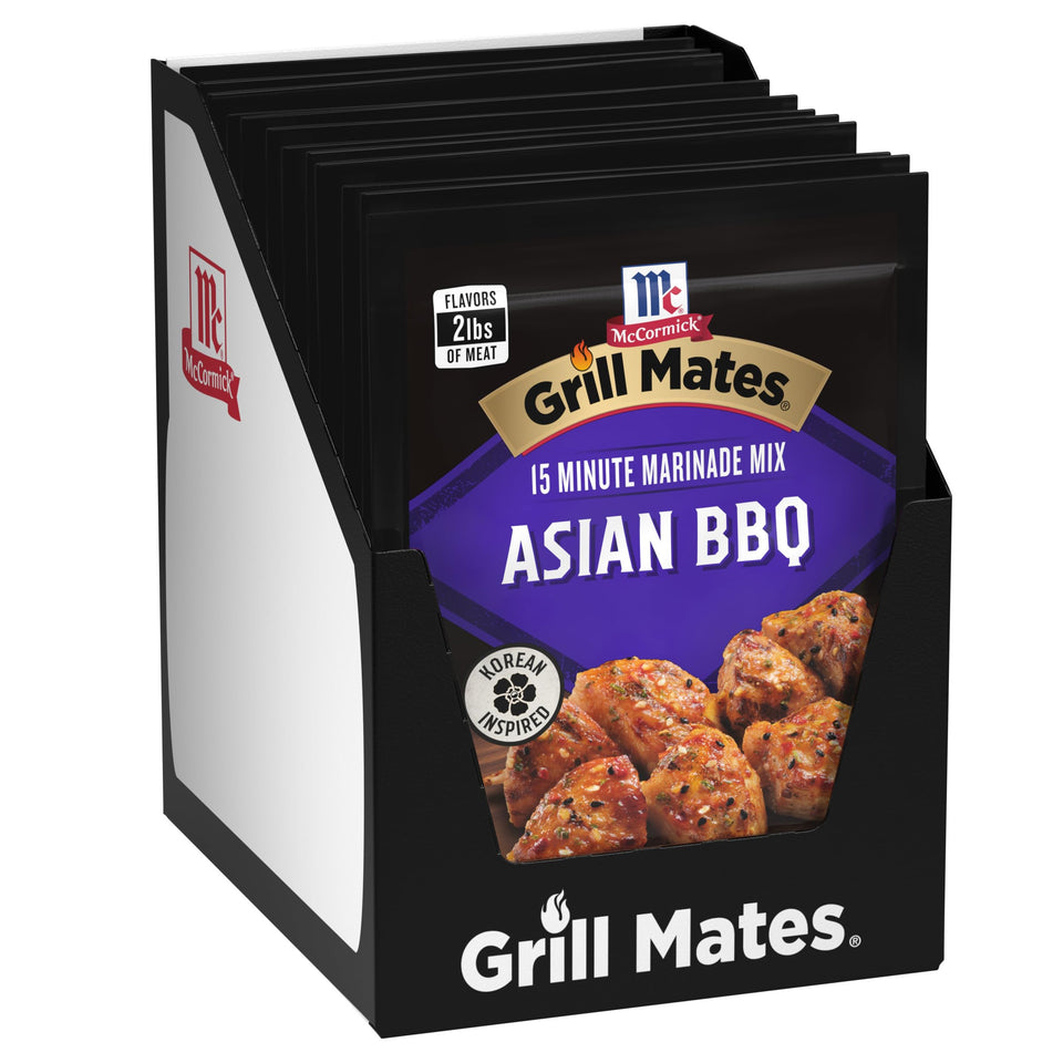 McCormick Grill Mates Asian BBQ Marinade Pack delivers bold Korean flavor quickly.