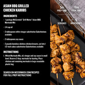 McCormick Grill Mates Asian BBQ seafood glaze over shrimp.