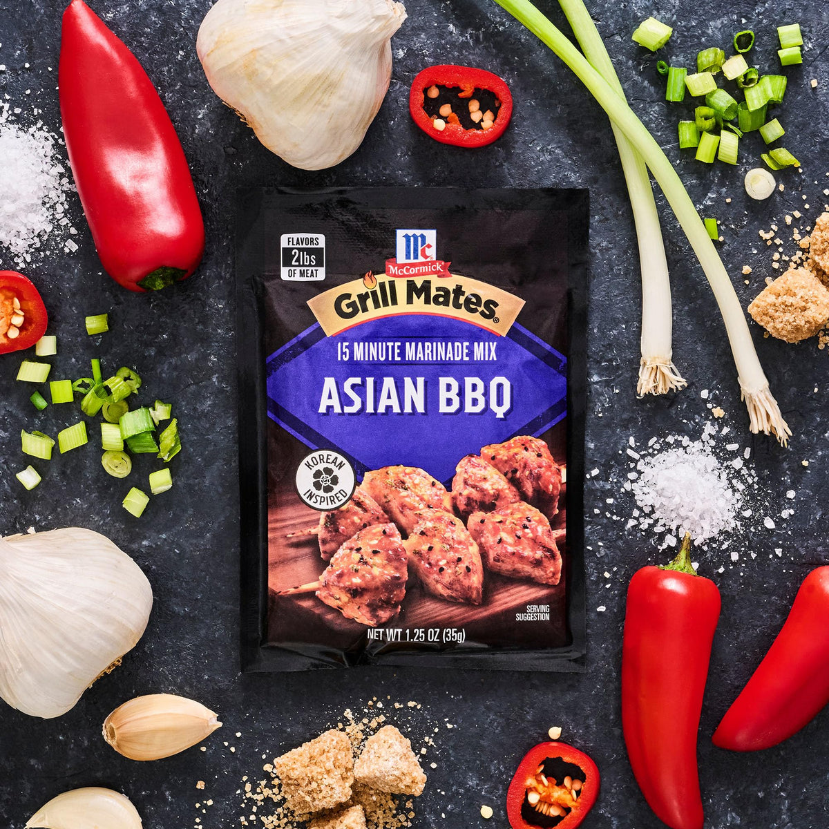 McCormick Grill Mates Asian BBQ veggies dressed with flavor boost.