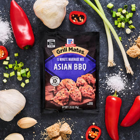 McCormick Grill Mates Asian BBQ veggies dressed with flavor boost.