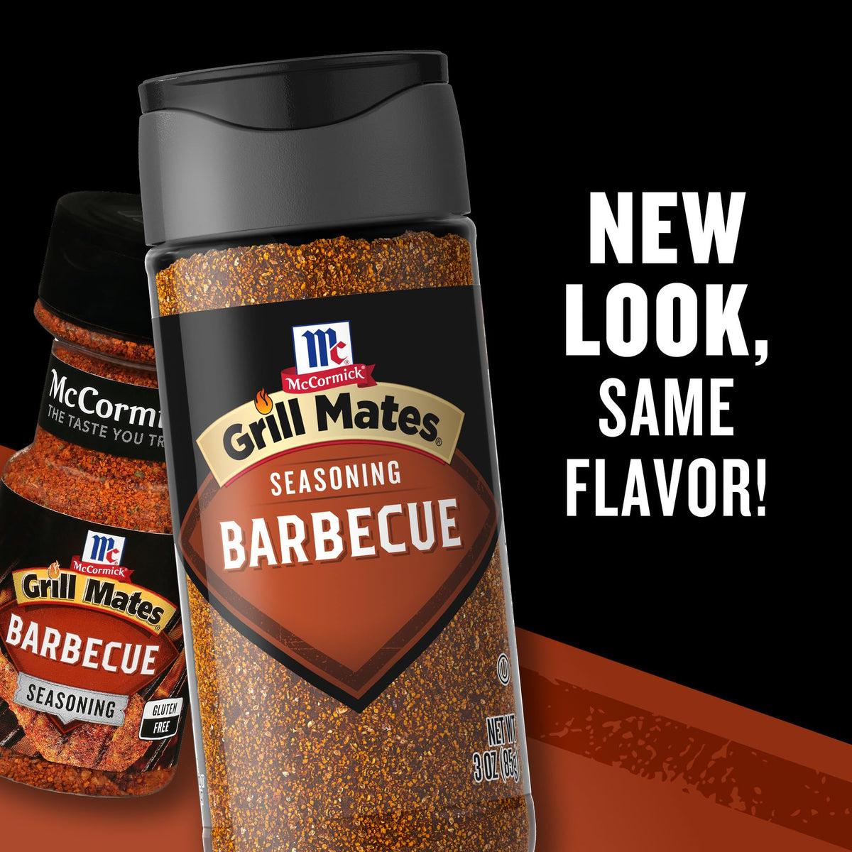 McCormick Grill Mates Barbecue Seasoning bottle back label highlights natural herbs and no MSG.