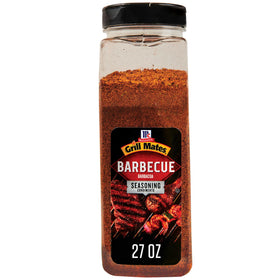 McCormick Grill Mates Barbecue Seasoning bottle close-up for bold grilling flavor