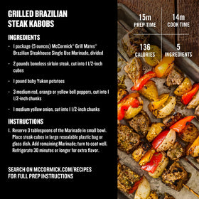 Single-use pouch from McCormick Grill Mates Brazilian Steakhouse reduces waste.