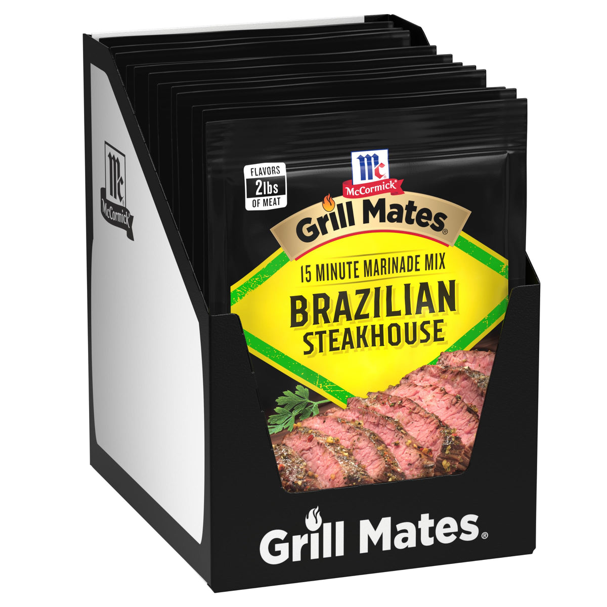 McCormick Grill Mates Brazilian Steakhouse Marinade Pack boosts quick, bold flavor.