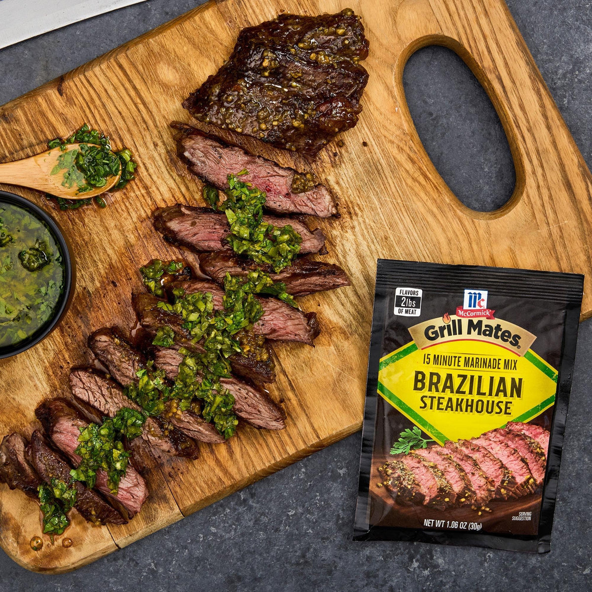 McCormick Grill Mates Brazilian Steakhouse Seasoning on pork chops delivers bold notes