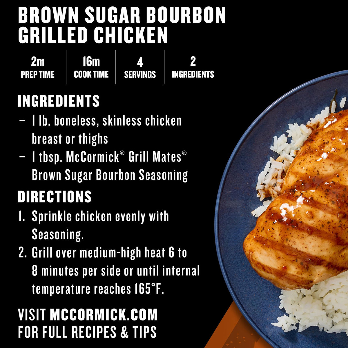 McCormick Grill Mates Brown Sugar Bourbon Seasoning suits rotisserie chicken nights