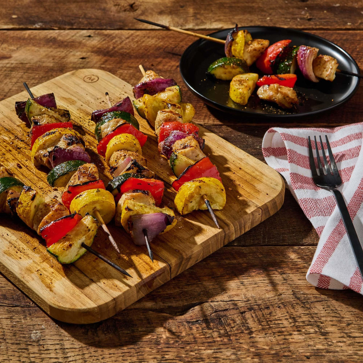 Shrimp skewers marinated for quick, flavorful grilling