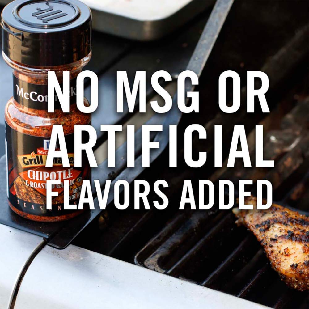 McCormick Grill Mates seasoning on grilled chicken for smoky flavor enhancement