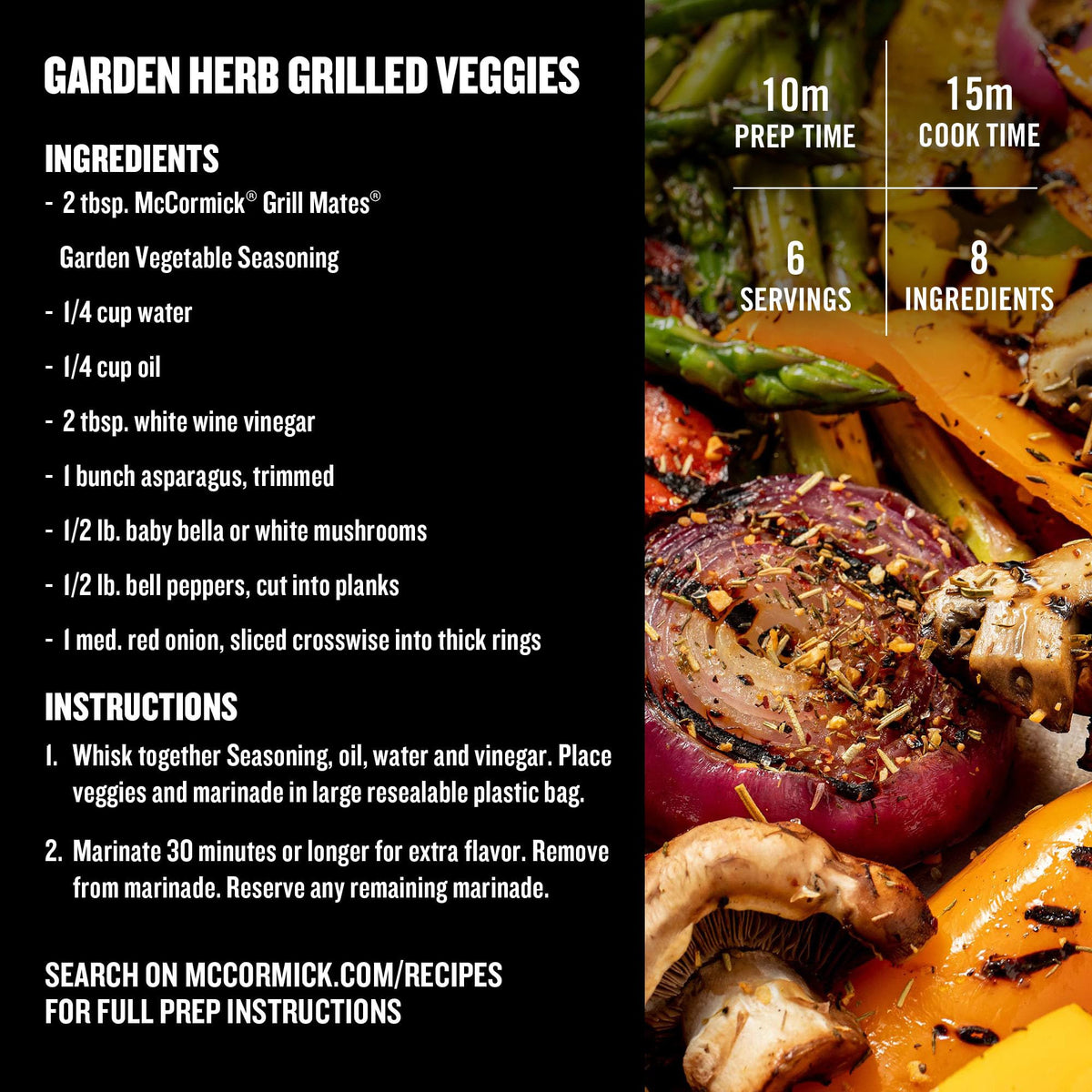 McCormick Grill Mates Garden Vegetable Seasoning on kitchen counter for easy prep