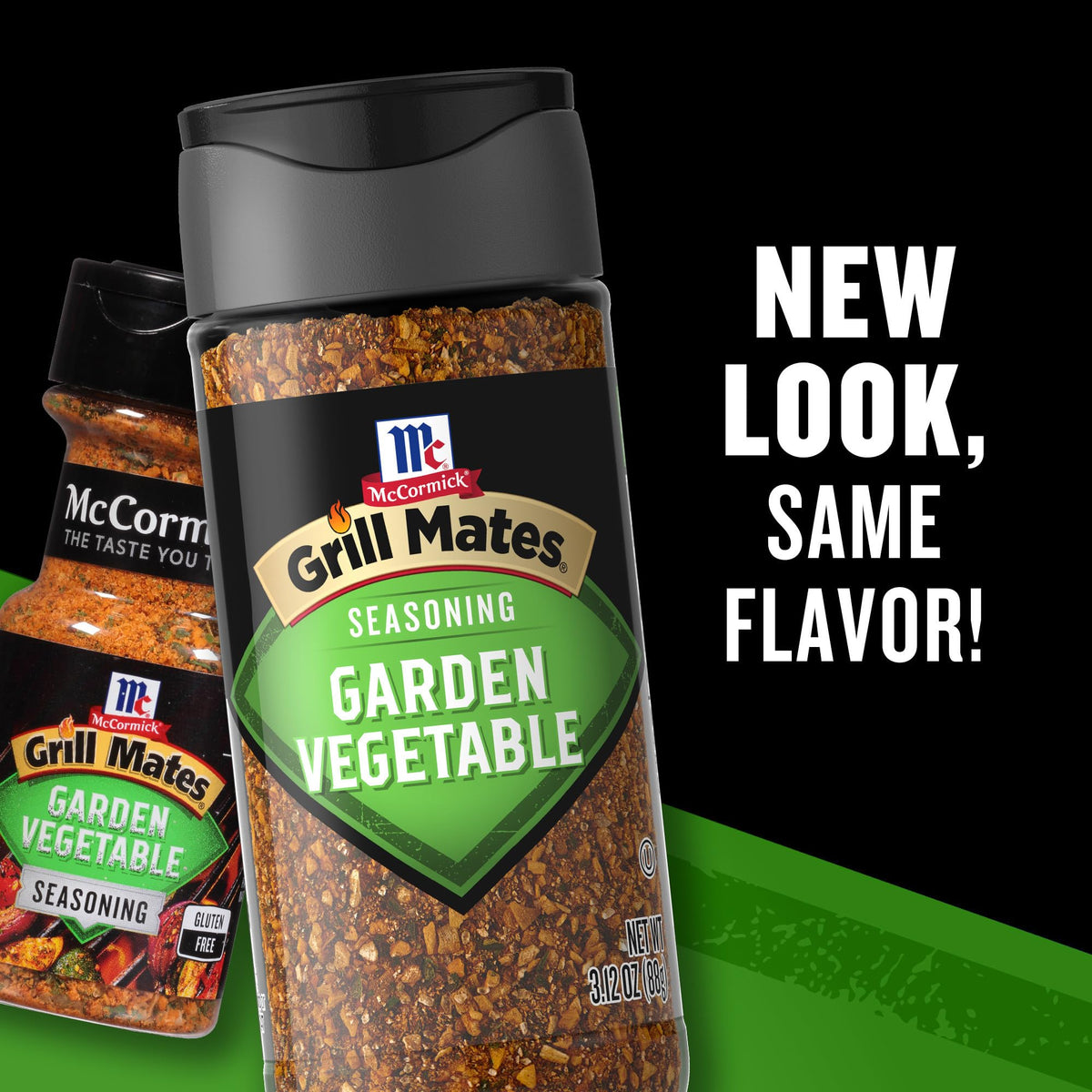 McCormick Grill Mates Garden Vegetable Seasoning packaging on pantry shelf