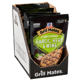 McCormick Grill Mates garlic herb wine pouch ready for grilling flavor