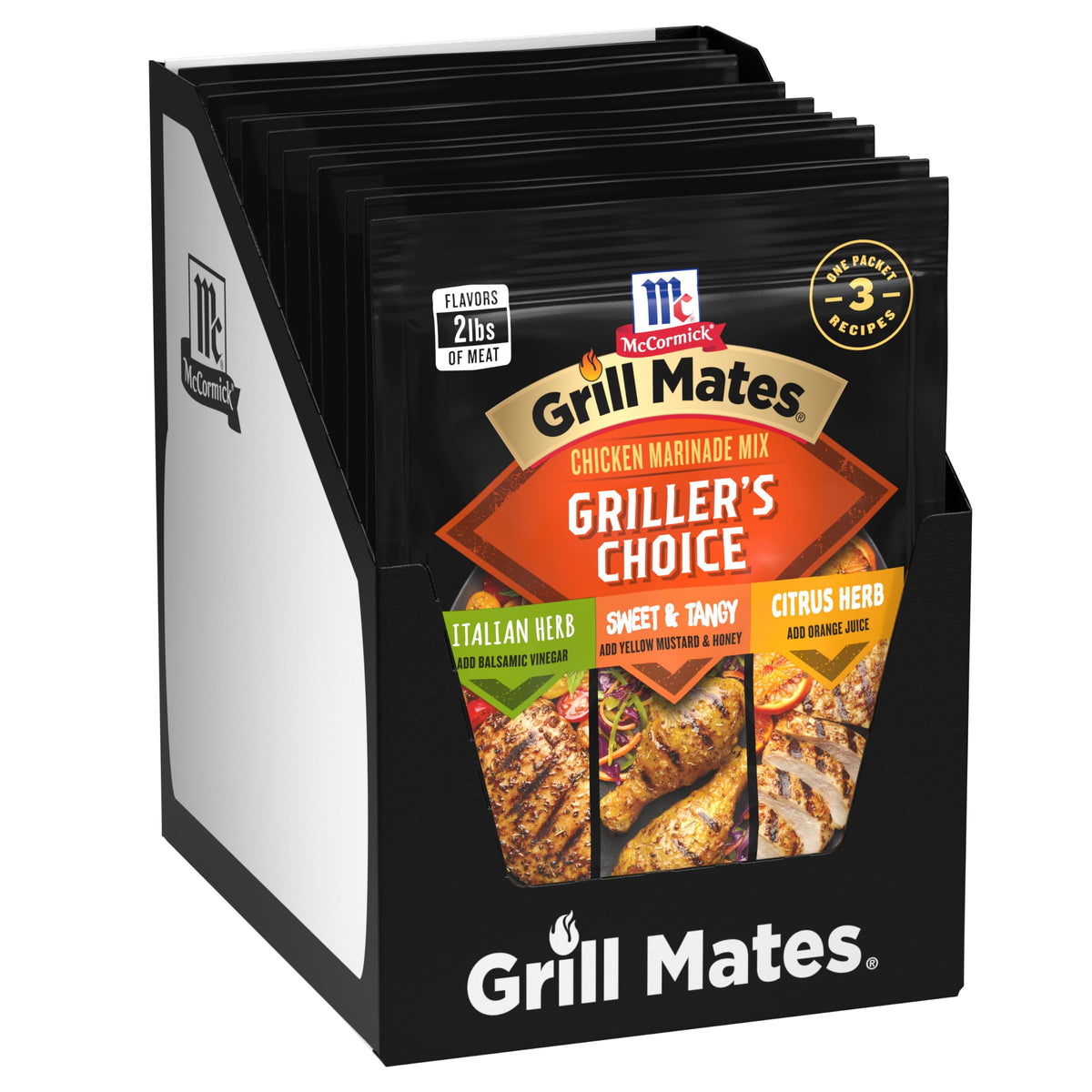 McCormick Grill Mates Griller's Choice Italian Herb chicken marinade pouch ready for grilling