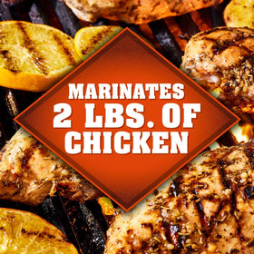 Chicken on grill with Griller's Choice marinade for savory sizzle