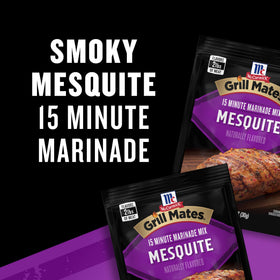 Mixing bowl with McCormick Grill Mates Mesquite Marinade ready to coat meat.
