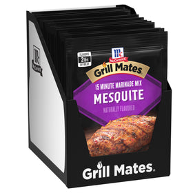 McCormick Grill Mates Mesquite Marinade packet for bold grilling flavor.