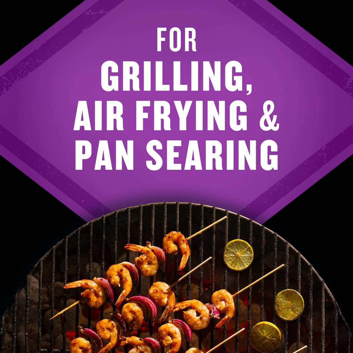 McCormick Grill Mates Mesquite on pork grilling for juicy flavorful bites.