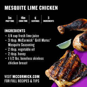 Versatile pairing with vegetables and dressings using McCormick Mesquite Seasoning