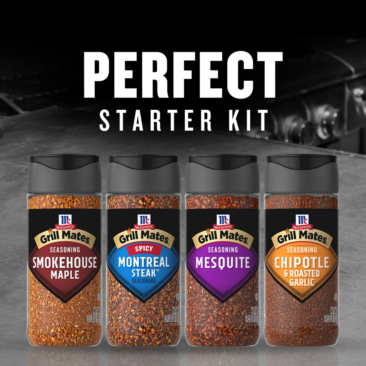 McCormick Grill Mates Mesquite seasoning adds smoky depth to grilled meats.