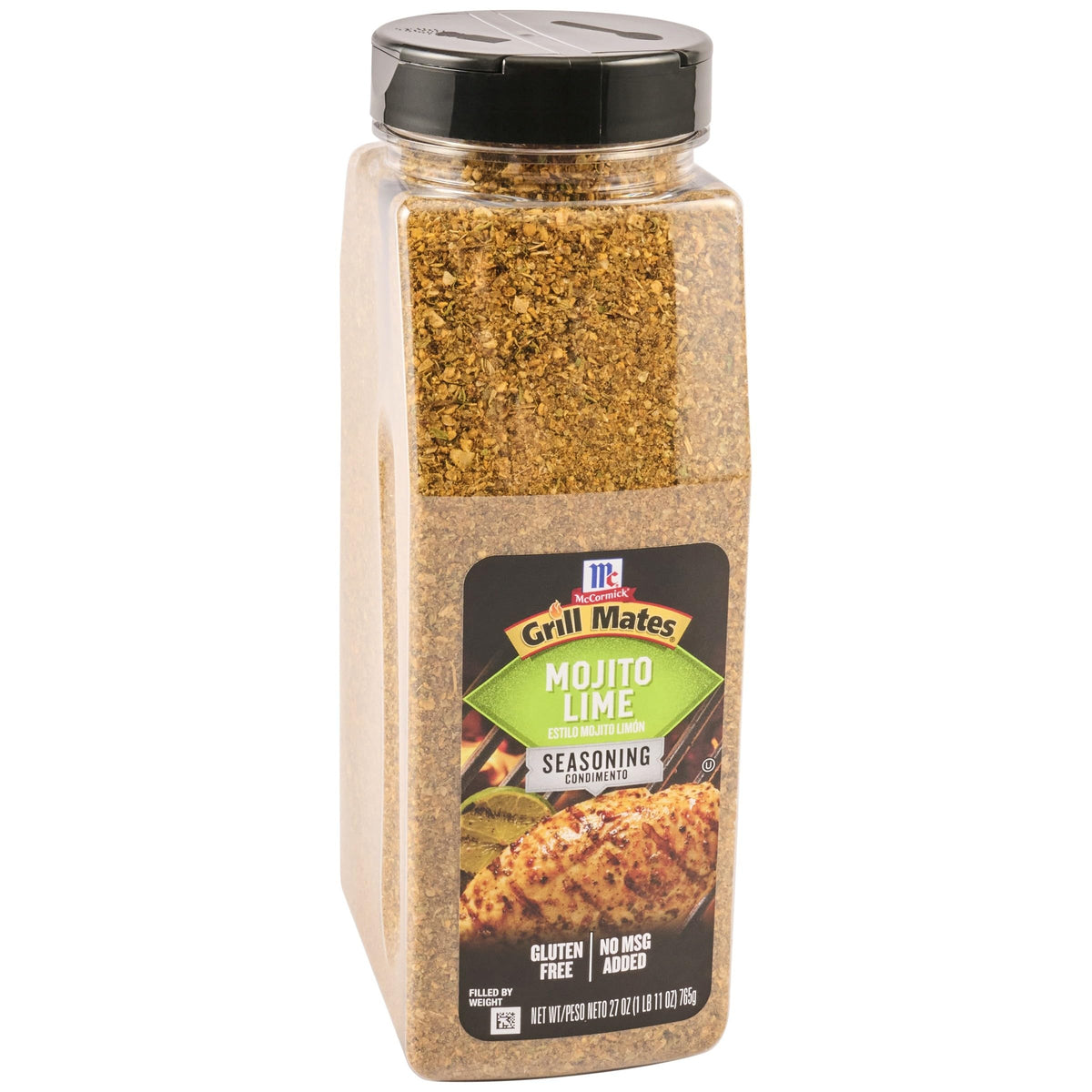McCormick Grill Mates Mojito Lime seasoning bottle ready to season meats with bright citrus notes
