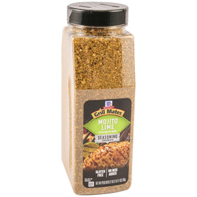 McCormick Grill Mates Mojito Lime seasoning bottle ready to season meats with bright citrus notes