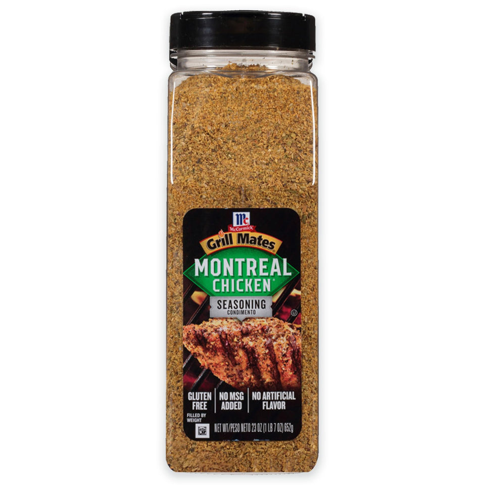 McCormick Grill Mates Montreal Chicken Seasoning bottle delivers bold flavor to meats